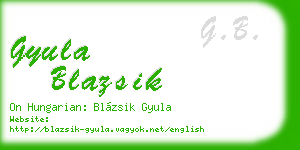gyula blazsik business card